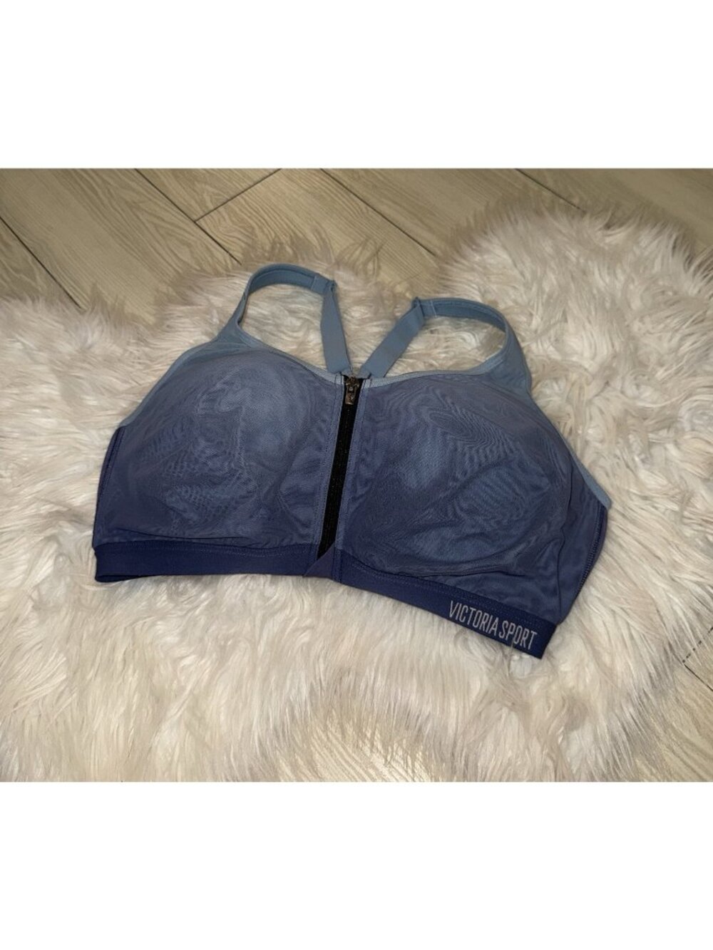 Victorias Secret Victoria Sport Knockout Front Close Sports Bra UW 36DDD Blue